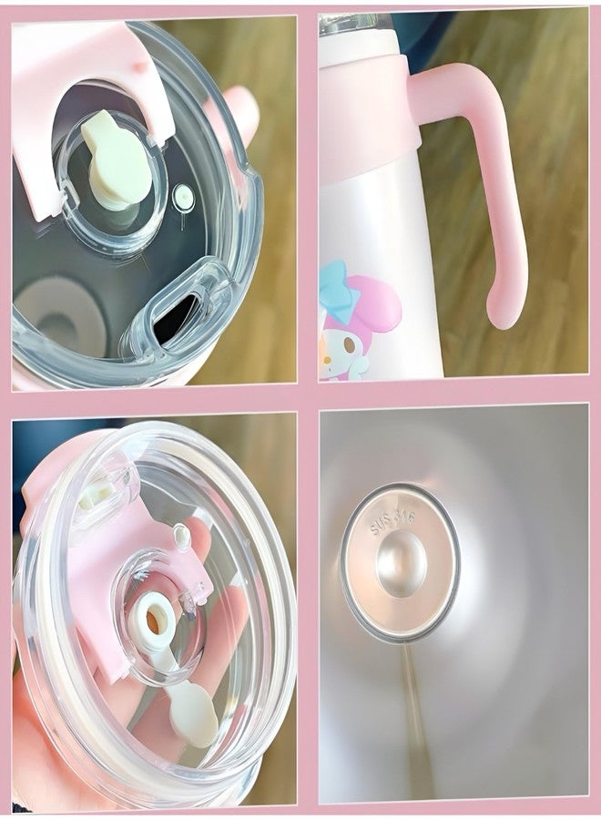 FUBIX Stainless Steel Tumbler for Gym, 860ml Stainless Steel Vacuum Insulated Cup,Sipper, hot and Cold Tumbler (Pink) - Image 2